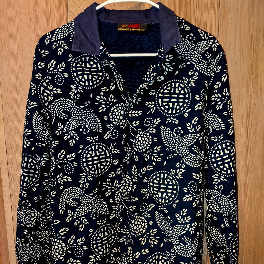 Blue Button Front Shirt